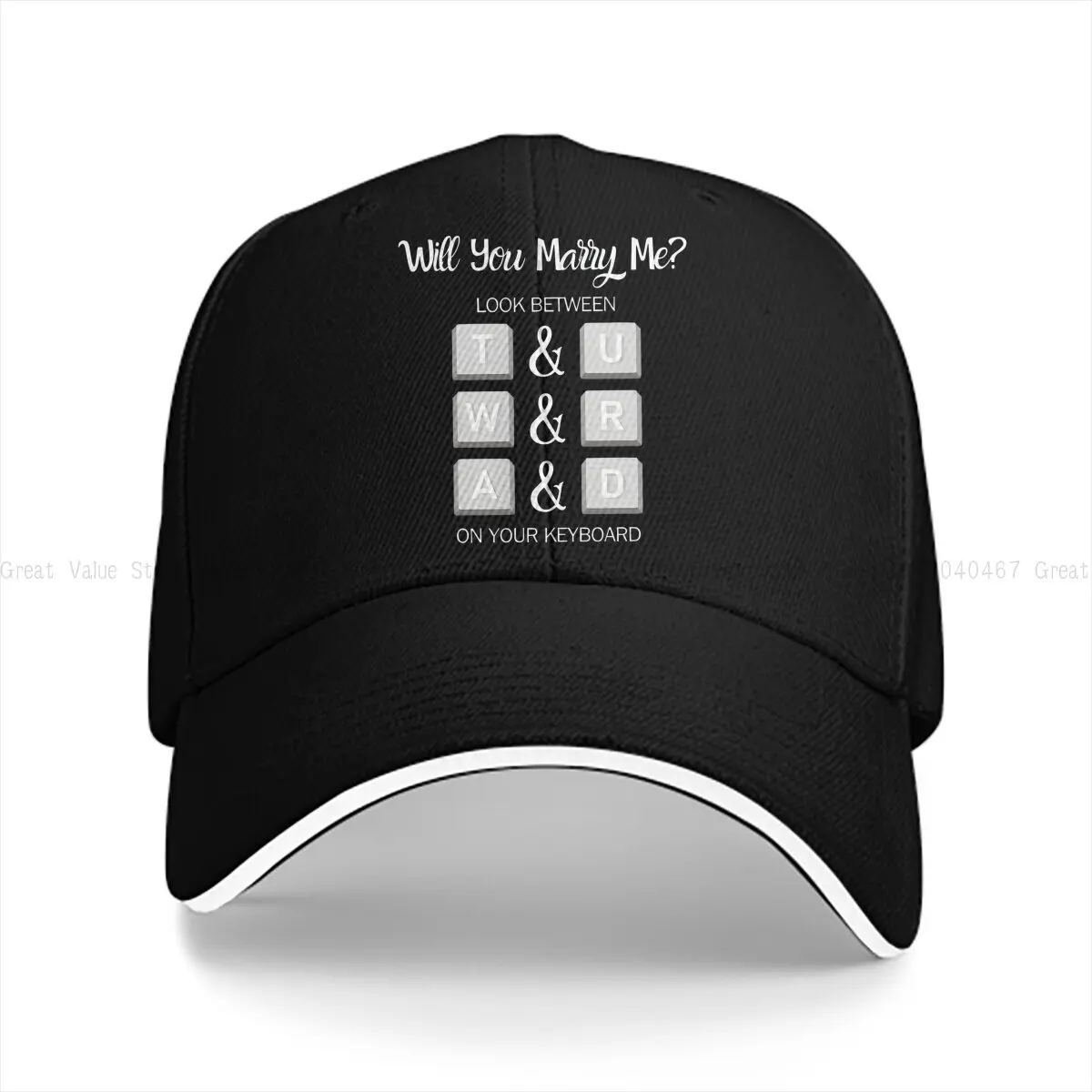 Will You Marry Me Proposal Look Between Solid Color Baseball Caps Peaked Cap Meme Sun Shade Hats Men Women