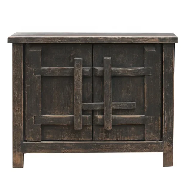 Chinese antique living room shabby chic white bleached wash cabinet