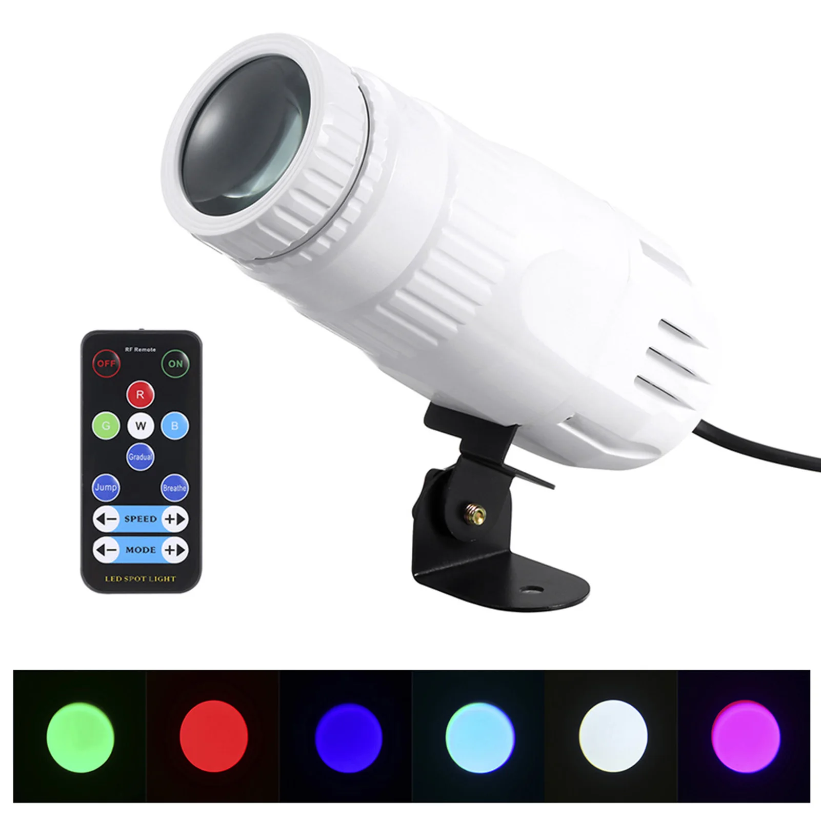 Mini RGBW LED Beam Spot lights Pinspot Light with Remote Spotlight Stage Effect Lighting for DJ Disco Party Bar Club Show Weddin