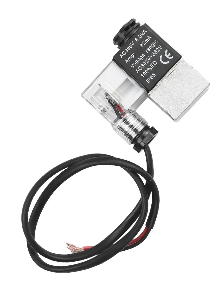 Air Compressor Solenoid Valve 380V with Exhaust Check Valve Oilfree and Silent Working for Air Pump Efficiency