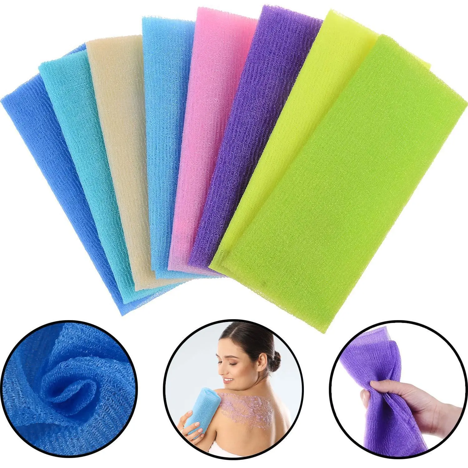 Escova Esfoliante Do Corpo Do Chuveiro Do Banho, Esfoliante Mitt, Toalha De Banho, Espuma De Spa, Massagem Corporal, Limpeza, Pele Morta, 1Pc