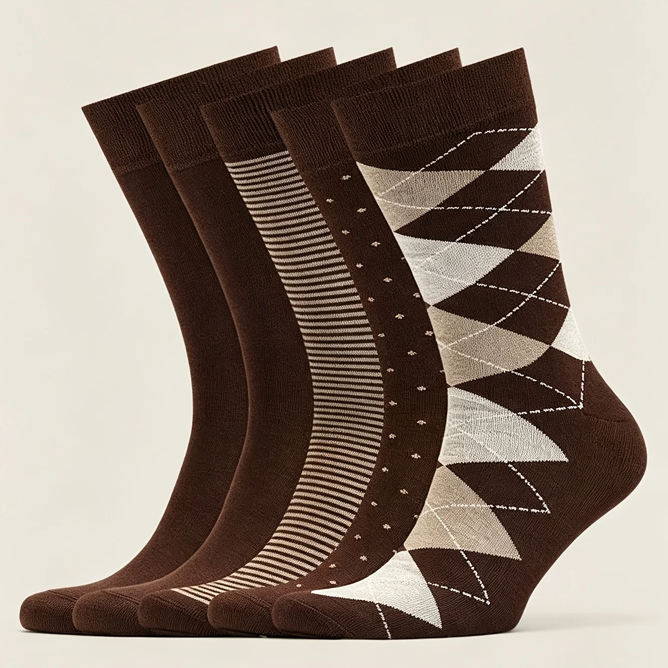 8/4 Pairs of Socks in Random Styles, Men's Mid-Calf Socks, Moisture-Wicking, Suitable for All Seasons, British Casual Style, Available in Multiple Colors, Ideal Family Gift, Easter Favorite, Suitable for Both Business