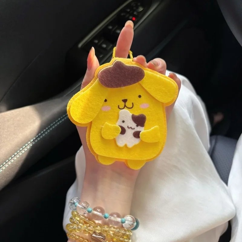 Neue Pompom Purin Vliesstoff Schlüsselbund Anime Action-figuren Anhänger Waren Nettes Spielzeug Schlüssel Taschen Dekoration Modell Weihnachten Geschenke