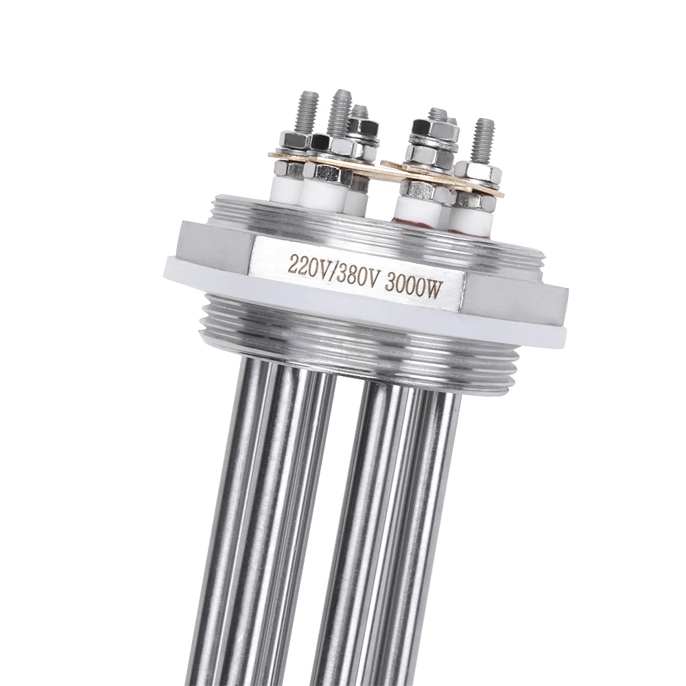 DERNORD 2 بوصة BSP سخان المياه DN50 58 مللي متر عنصر التدفئة الغمر لخزان المياه 3KW/4.5KW/6KW/9KW/12KW SUS304