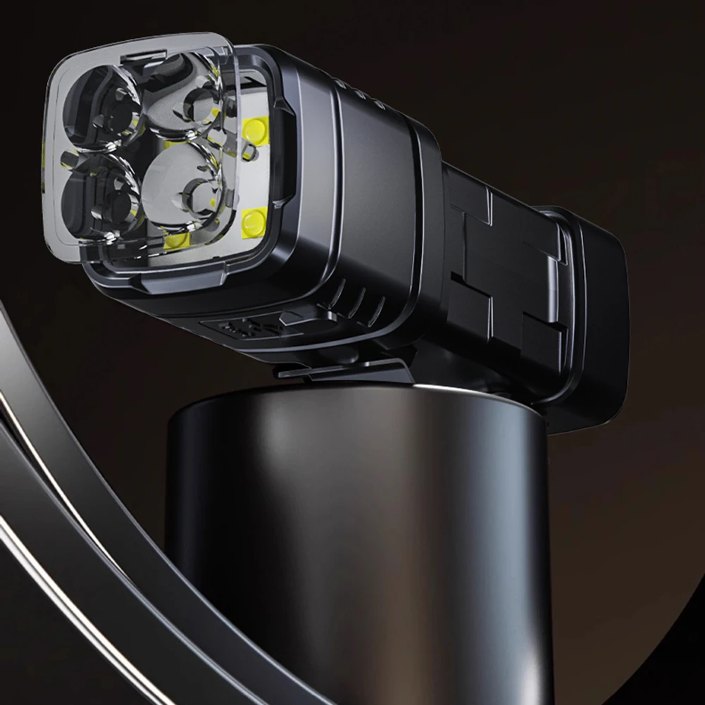 Портативный карманный фонарик LED + COB с зарядкой через USB, уличный аварийный светильник, 200LM, мощный фонарик для кемпинга, рыбалки, прогулок
