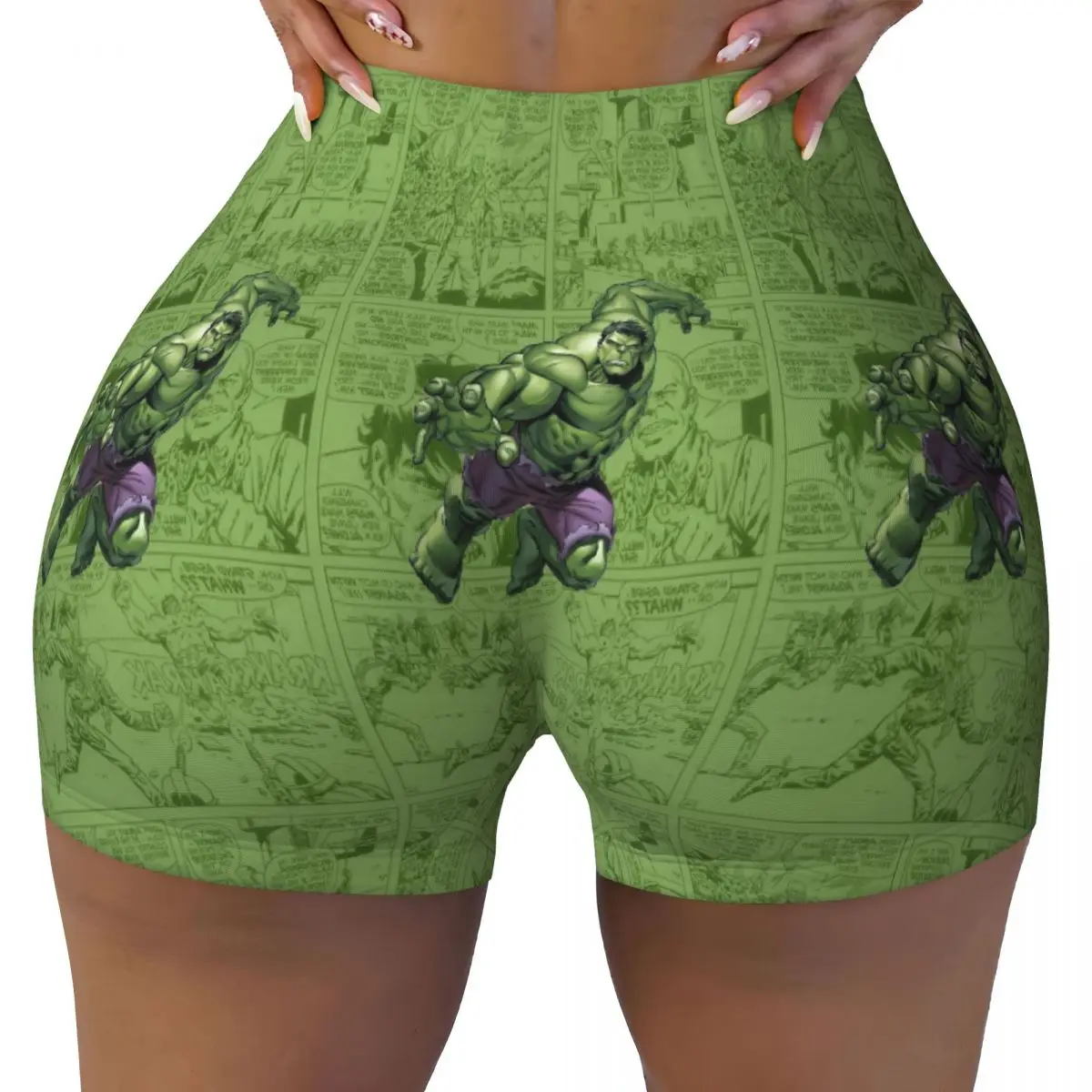 

Custom Arte Do Hulk Workout Running Volleyball Shorts Women Gym Yoga Shorts