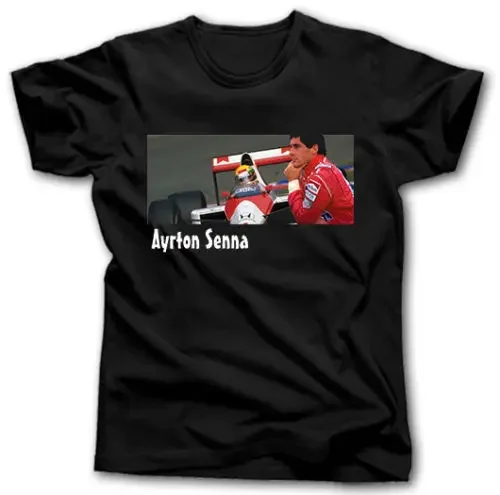 Ayrton Senna T-Shirt Retro Cartaz Villeneuve Camiseta Dos Homens 2019 Novas Camisetas Impressão Legal Camisetas