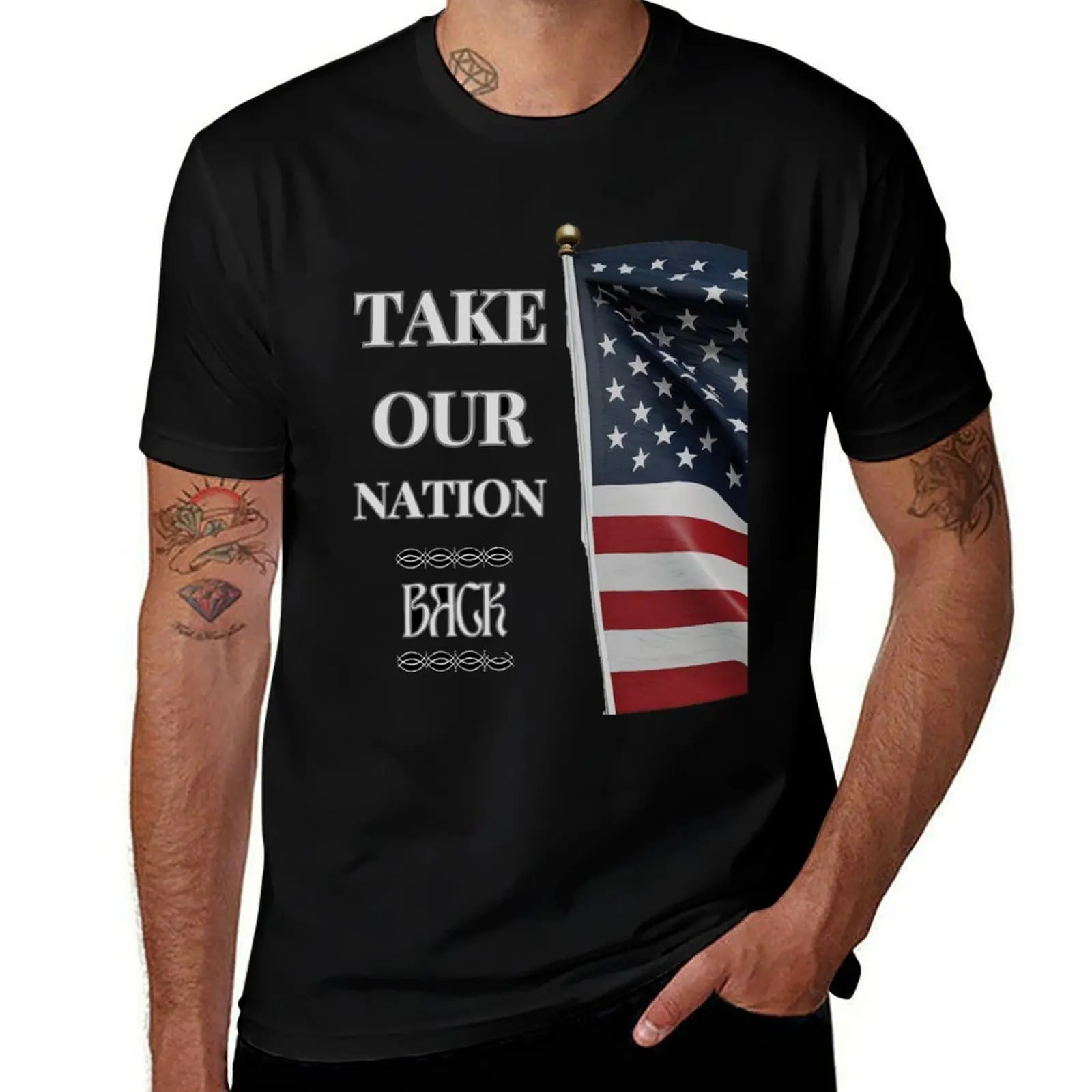 

TAKE OUR NATION BACK T-Shirt plus size clothes funny shirt cotton shirts graphic tee heavyweights men t shirts high quality