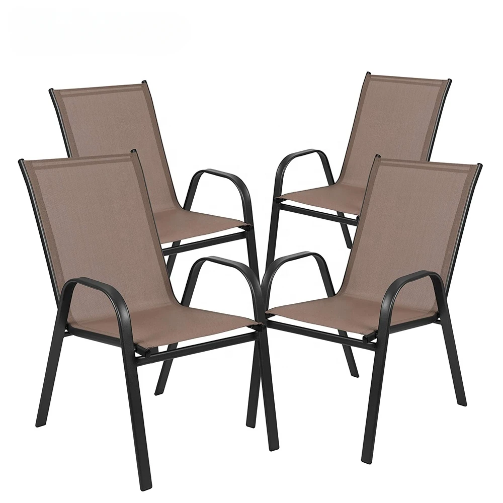 Uplion Popular hot sale outdoor knock down steel tube frame chair garden chairs for sale