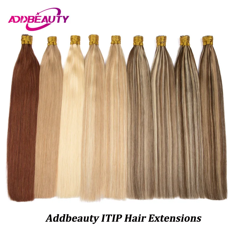 ITIP Human Hair Extensions Women Straight Fusion Remy Human Hair Extension 50pcs Natural Keratin Capsule Ombre Color Highlight