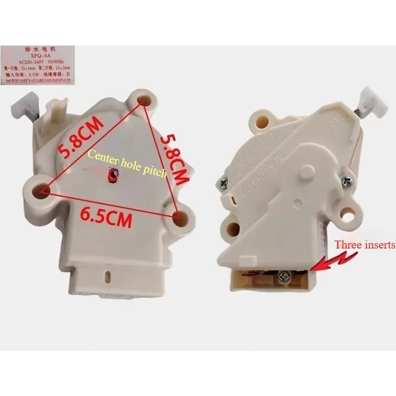 1 piece is suitable washing machine tractor dual-stroke drain valve motor XPQ-6A QC22-1