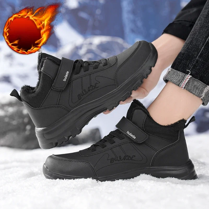 New Men Winter Snow Boots with Fur Outdoor Sneakers Men's Shoes Warm Ankle Boots Botines Botas Hombre Men Boots
