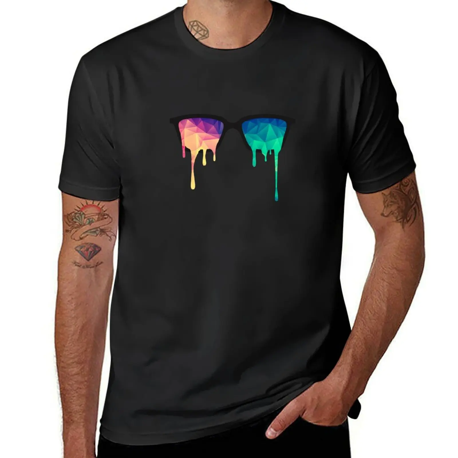 

Abstract Polygon Multi Color Cubism Low Poly Triangle Pride / LGBT Design T-Shirt summer shirt t shirt men 100℅ cotton