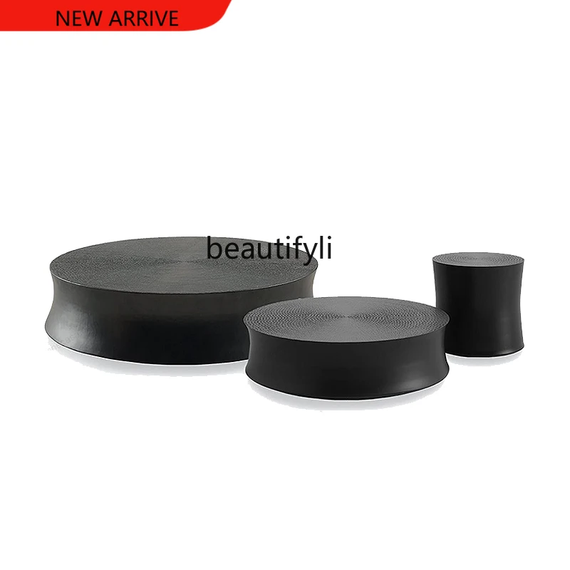 

X Italian Minimalist Coffee Table Living Room Charming Style Small Apartment Pier Table Designer round Tea Table furniture
