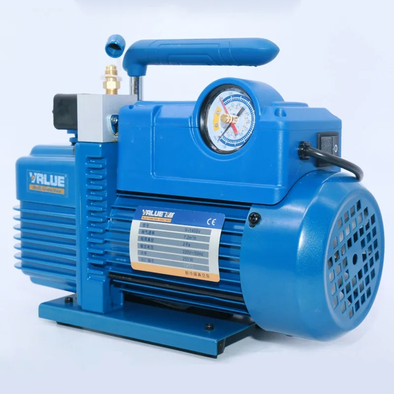 2L Vacuum Pump V-i140SV New Refrigerant  R410A  Air Conditioning Repair Fiber Model 2Pa 250W 7.2m3 / h With Solenoid Valve