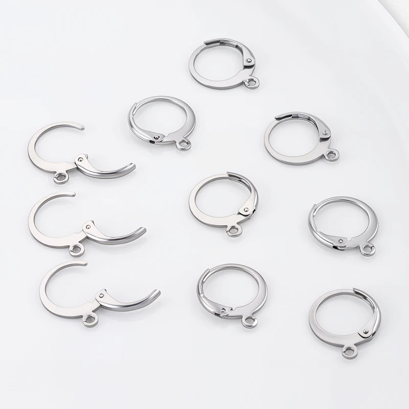 

20Pcs Stainless Steel Charms Ear Hook Jewelry French Earring Clasps DIY Jewelry Making Base for Earrings Creation Accessories