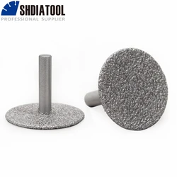 SHDIATOOL-Discos de diamante soldado al vacío, Mini hoja de sierra de diamante de 40mm + 50mm, con vástago de 8mm, piedra de grabado, granito, 2 unidades