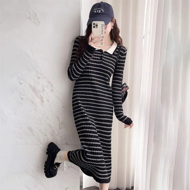 ลายผู้หญิงถักโครเชต์ชุดยาว Robe Cool Harajuku Y2k Clearance Sale Trend Casual Elegant Maxi ชุดราตรีหญิงชุดถัก