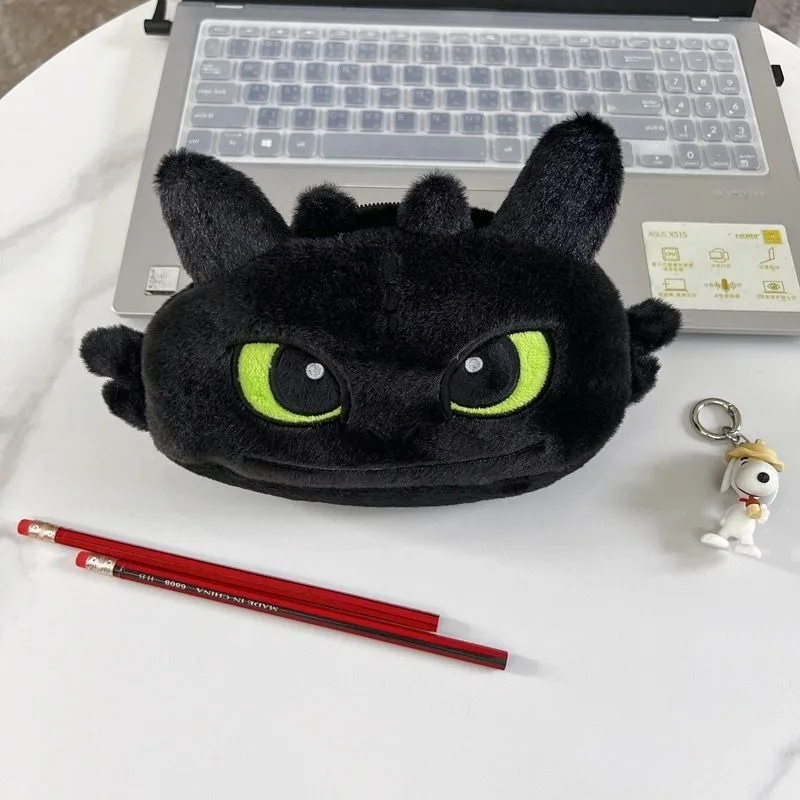 

How To Train Your Dragon Toothless Plush Pencil Case Large Capacity Stationery Bag for Boys Elementary Middle School Students
