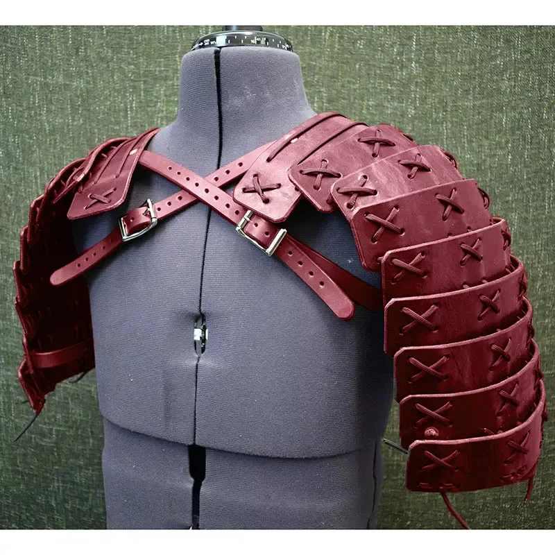 Samurai medieval Cosplay Traje, Armadura de Ombro de Couro, Viking Cavaleiro Pirata, Pauldrons Spalder, Halloween Party Props para LARP