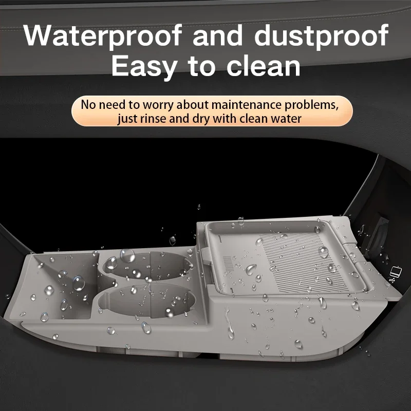 

2024 2025 For Geely Atlas Pro Center Console Below Storage Box Central Control Organizer Mat Car Interior Silicone