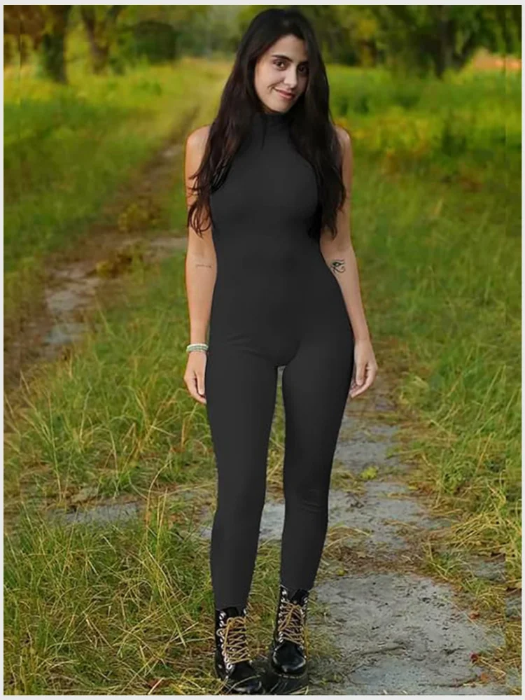Unisex Spandex Rollkragen Ärmelloser Ballett-Unitard Nylon Reißverschluss Hinten Tanz-Bodysuit Einteiler für Männer und Frauen