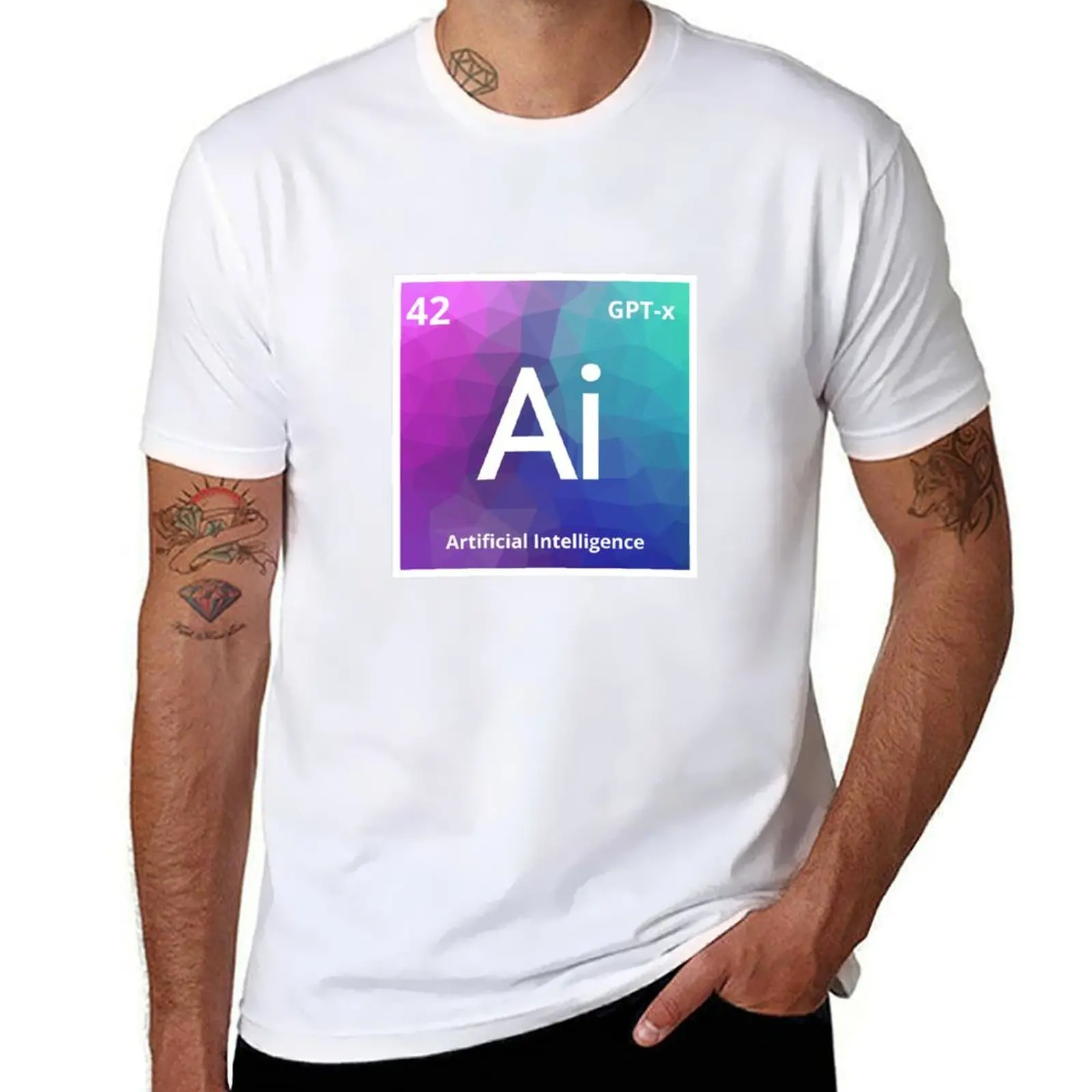 الذكاء الاصطناعي AI مقابل الإنسان OpenAI ChatGPT تي شيرت تي شيرت الرجال 100% القطن الفاخرة العلامة التجارية القطن تي شيرت حزمة تي شيرت