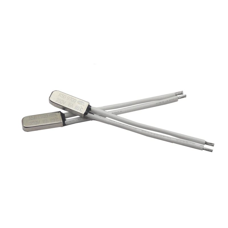 【5-2PCS】Normal Close KSD9700 Thermostat 16A 250V Temperature Thermal Control Switch 55 60 65 70 85 90 100-120 130 140 150 Degree