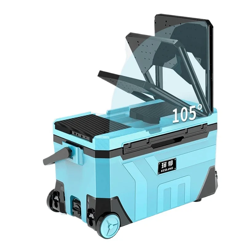 Fishing box 40 liters multi-functional fishing box with wheel lift free installation full set