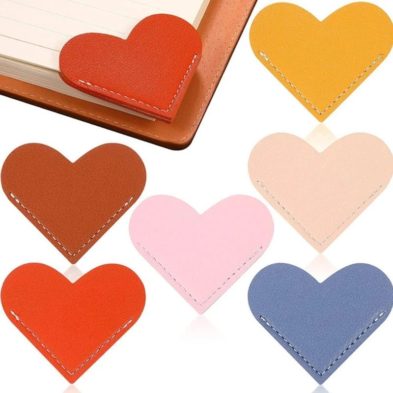 W89Cハート型のブックマークページクリップ2''x2.2 ''子供向けのブックマークギフト大人を読んで