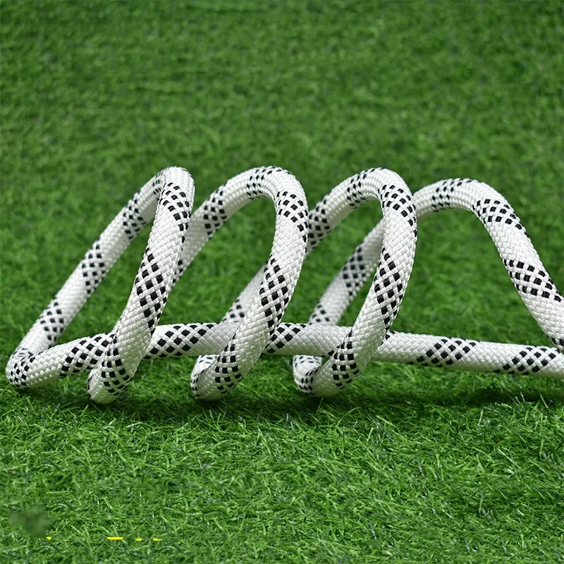 حلقة تسلق السلامة في الهواء الطلق مطاطا المظلة حبل الفولاذ المقاوم للصدأ هوك حبل الماء بنجي ارتفاع عال العمل حبل أمان النايلون #6