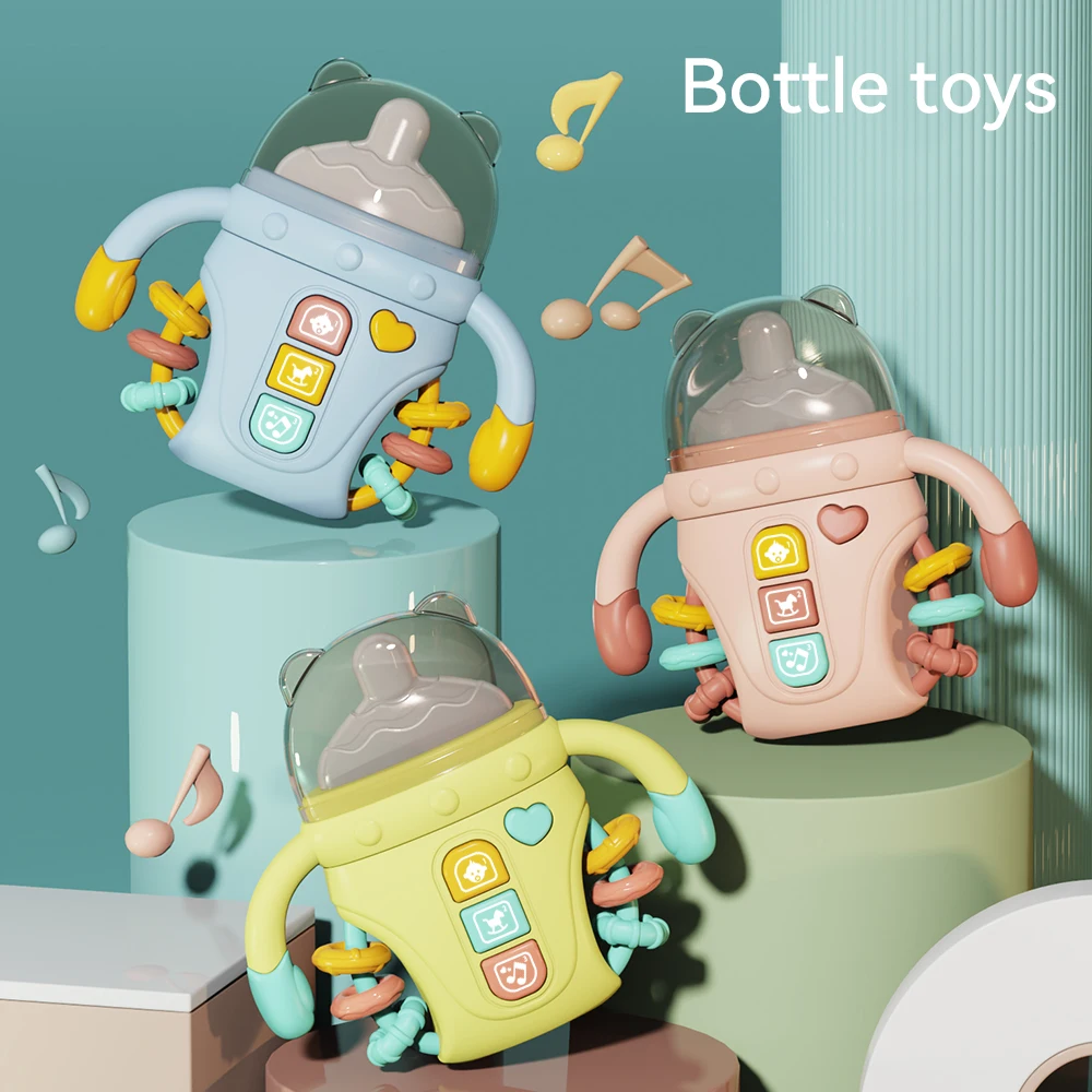 TeWindsor-Hochet musical pour bébé, jouet musical pour nouveau-né, sucette douce pour biSantos, hochets mobiles, musique vocale apaisante, 1PC