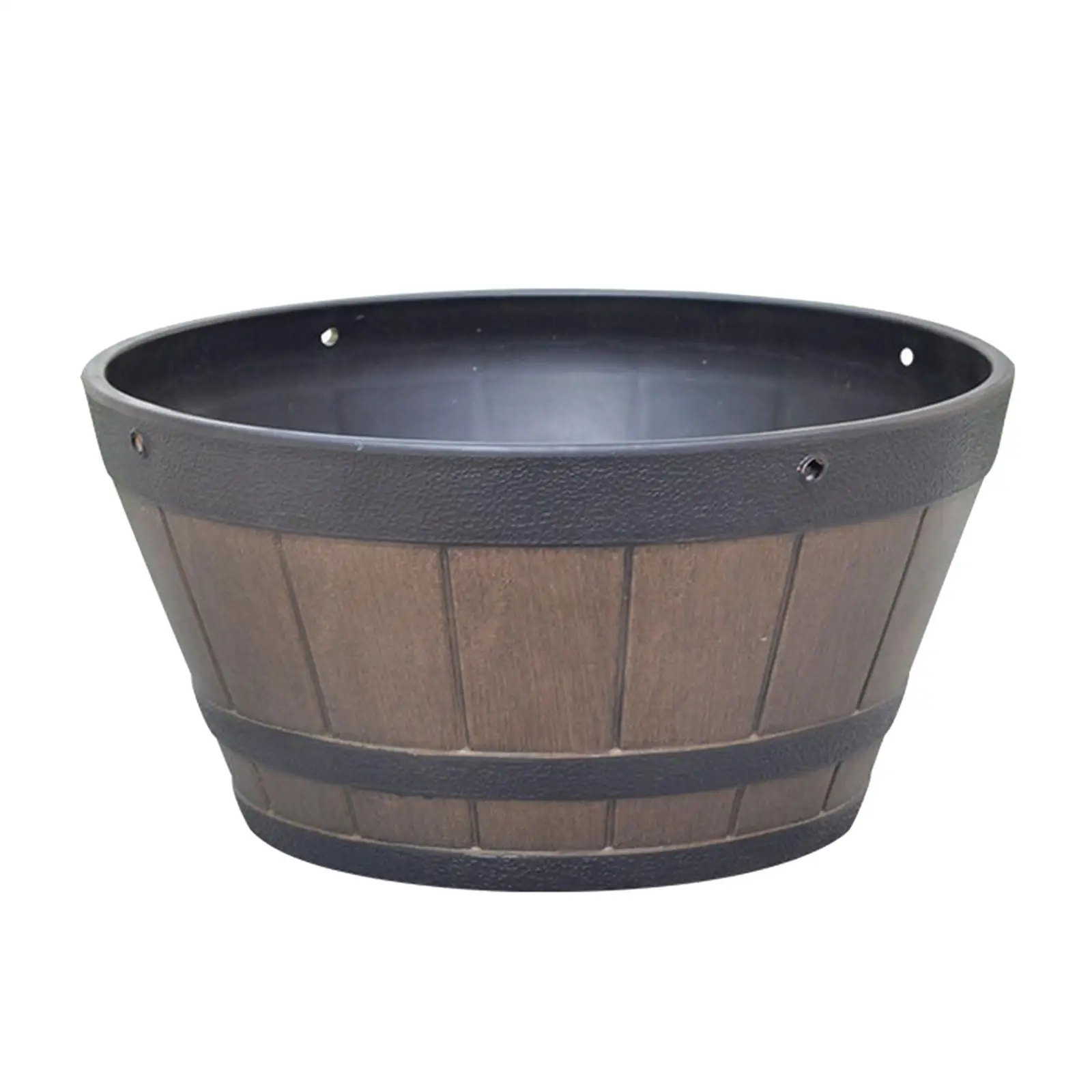Retro Barrel Planter Pots Barrel Planter Planter Outer Resistant Oak Flower for Indoor Garden Pot Yard Office