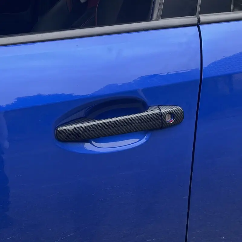For Toyota Wish AE20 2010 2011 2012 2013 2014 2015 2016 2017 Carbon Fiber Car Door Handle Cover Pad Sticker Overlay Styling