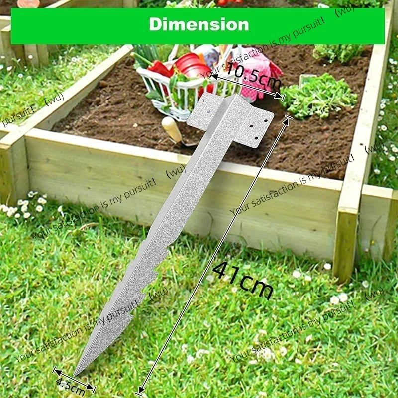 Heavy duty sleeper supports Serrated fence post supports for elevated planting beds, driveways, decks