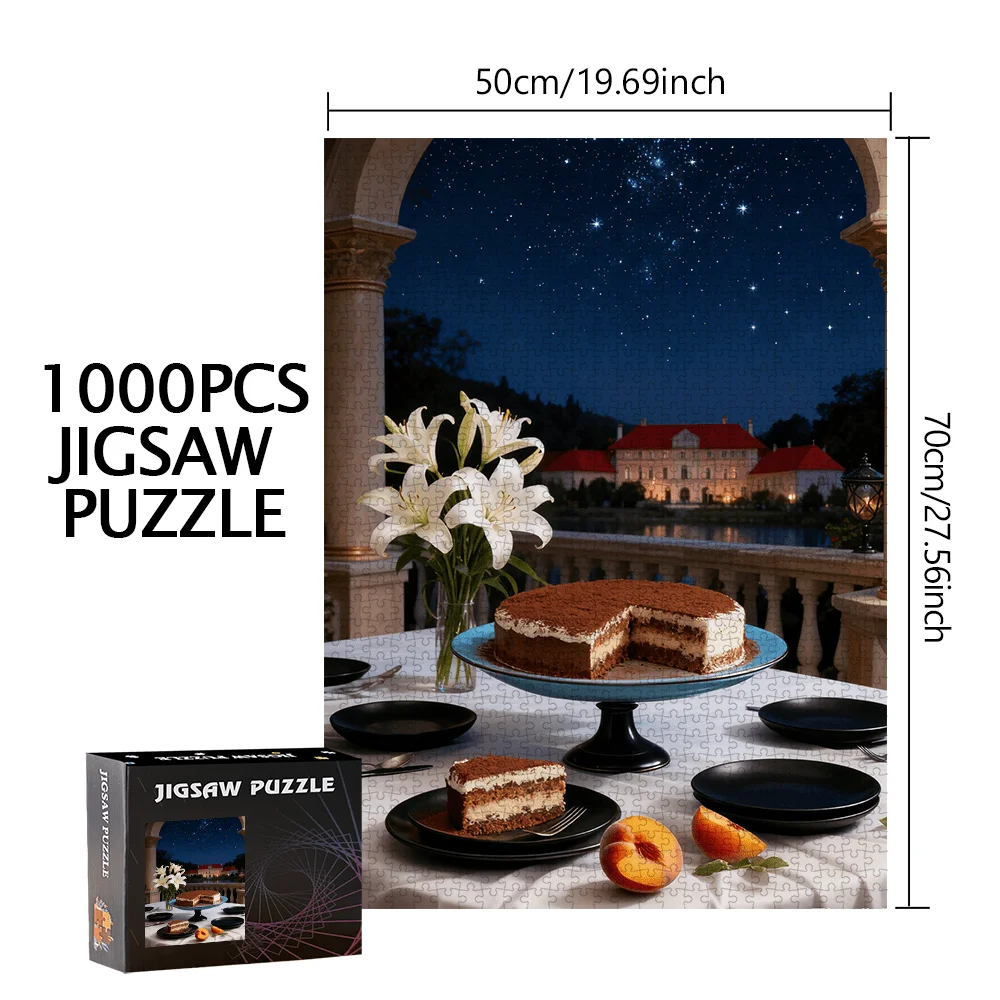 500pcs/1000pcs Starry Sky Jigsaw Puzzle | Portable Cardboard Puzzle Game for Birthday, Halloween, Christmas, Thanksgiving, Eas
