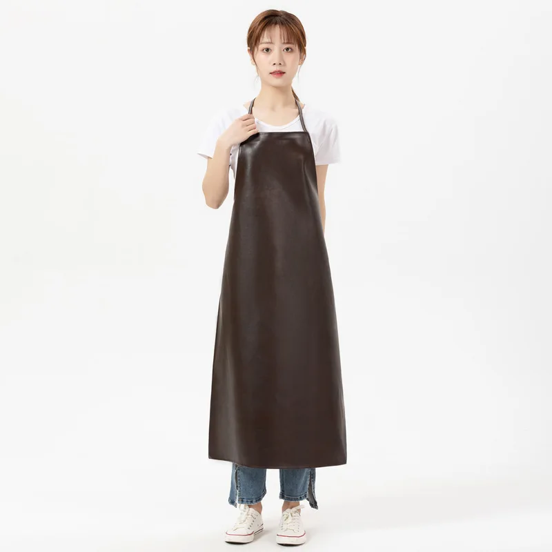 

PU Waterproof And Oil Resistant New Men's And Women's Restaurant Specific Household Leather Waist, Durable And Extended Apron