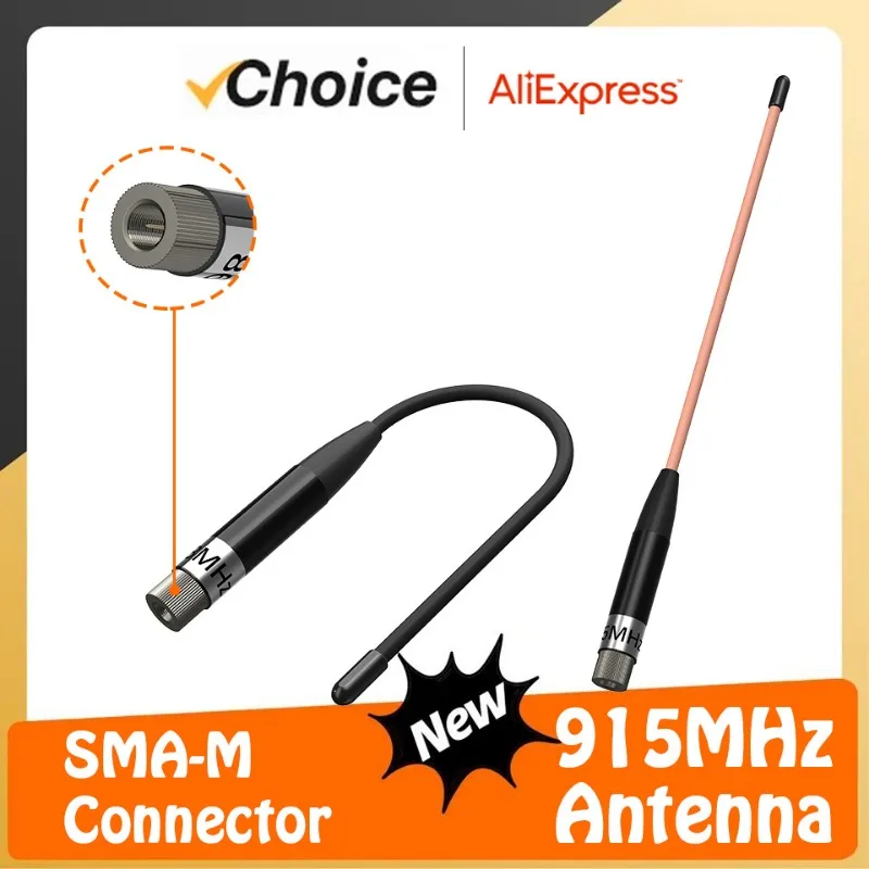 915MHz Whip Antenna 10dBi High Gain Long Range SMA-M Male Connector For LoRa V3 Meshtastic ESP32 915 OLED Module Flexible 2Color
