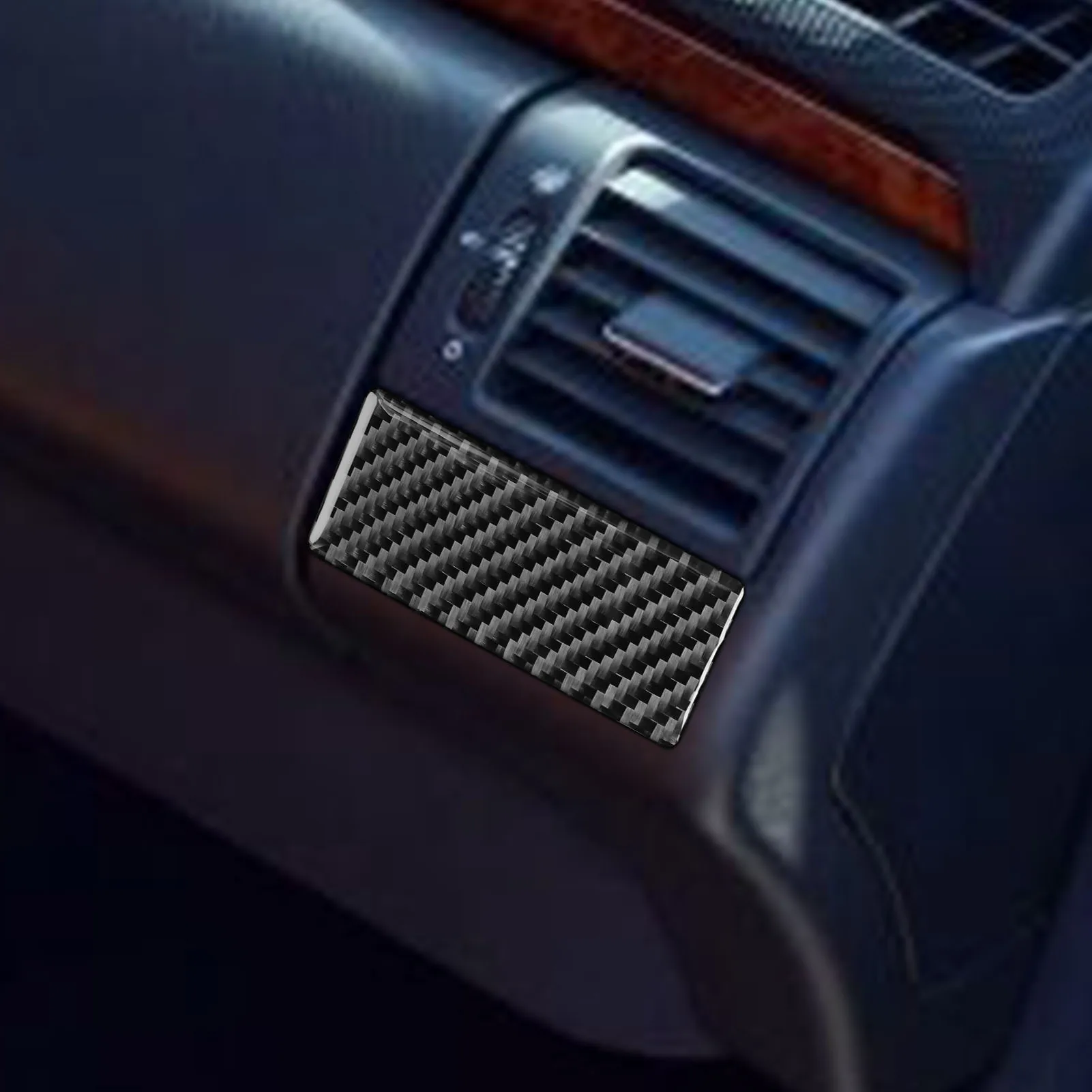 Carbon Fiber Car Accessories Driver Air Vent Cover Soft Sticker For Mercedes W210 E Class 1996 1997 1998 1999 2000 2001 2002