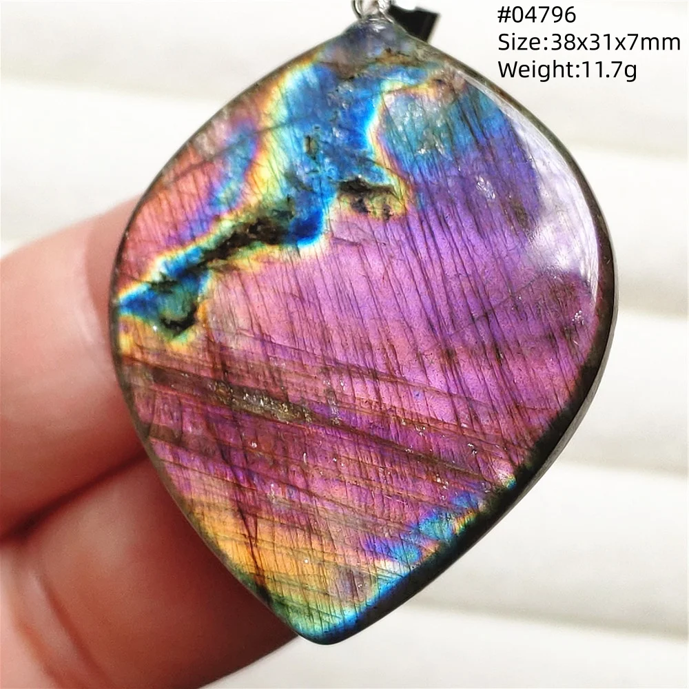 Natural Purple Light Labradorite Pendant Rare Women Love Blue Labradorite Necklace Jewelry Water Drop Fashion AAAAA