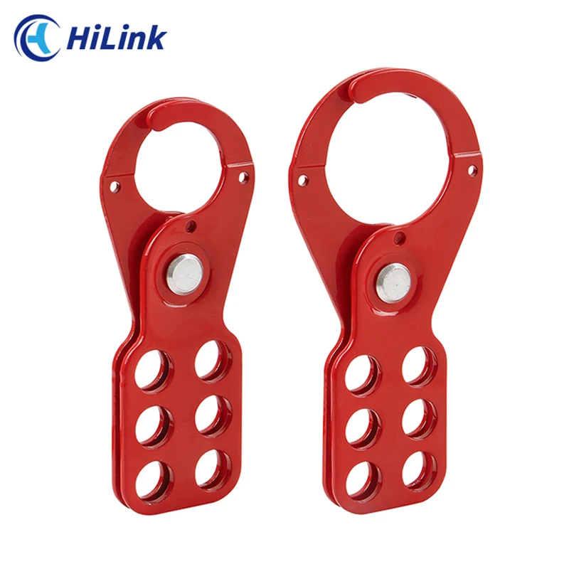 Multi-Person Management Jaw Dia 1''(25mm)And 1.5''(38mm) 6 Padlock Holes Economic Rust Proof Steel Group Lockout Hasp