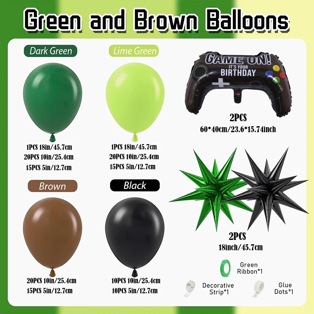 Bruin Zwart Groen Latex Ballon - Balloon Arch Kit recensie en prijs