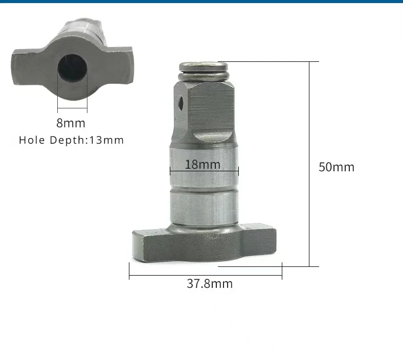 18mm Impact Electric Wrench Anvil Replacement  Accessories Spindle Shaft Dual Use 1/2' Square Socket To 1/4' Hex for Parkside A1