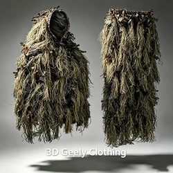 Geely Clothing Sand 3D Bionic Leaf Camouflage Clothing Ghillie Suit for Hunting Camo Suits