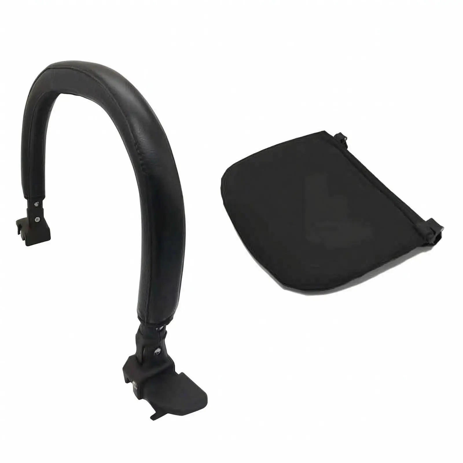 pu-leather-pushchair-armrest-guard-curved-safety-rail-with-footrest-and-hanging-hooks-for-yoyadesign-baby-stroller