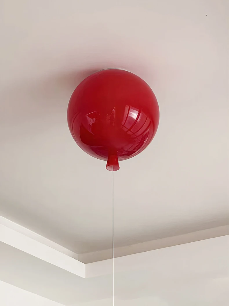 Yellow Blue White Red Glass Ceiling Light Balloon