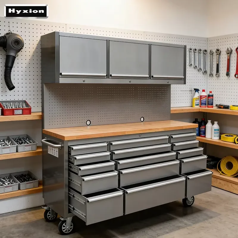 CE Certificate High End Workshop Garage 72inch Heavy 430 Stainless Steel Rolling Tool Cabinet Mildew Proof Hardware