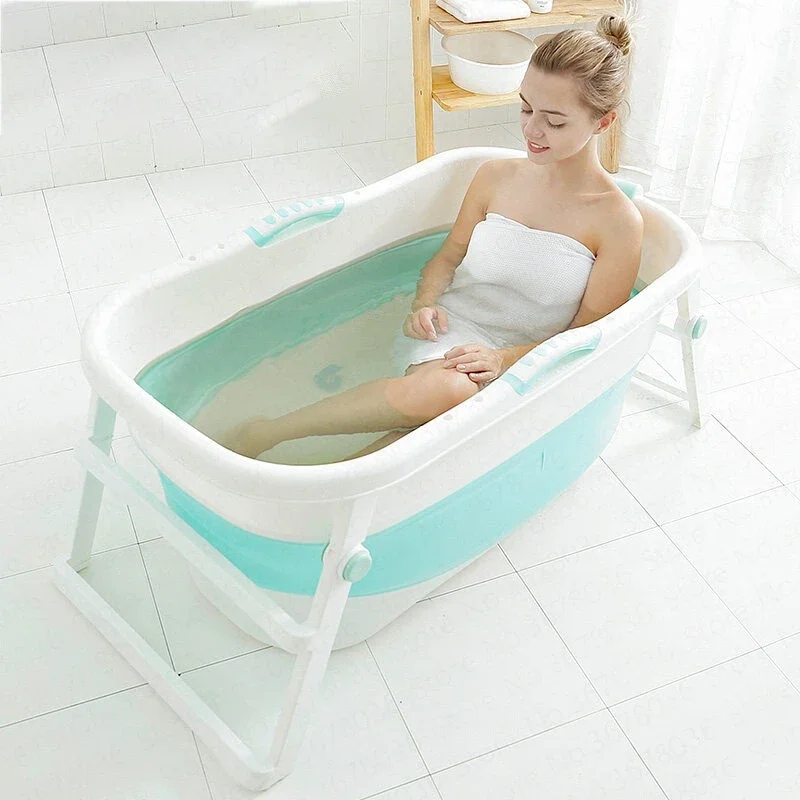 Folding Bathtub Baby Bath Tub Newborn Children Bathing Bucket Winter Swimming Pool Inflatable Adult Home Sauna Foot Basin