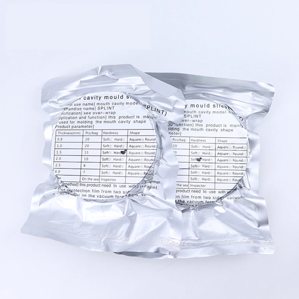 

Материал для вакуумной формовки зубных протезов: ортодонтические окклюзионные шинки, защитные пленки, формы для ротовой полости различных размеров