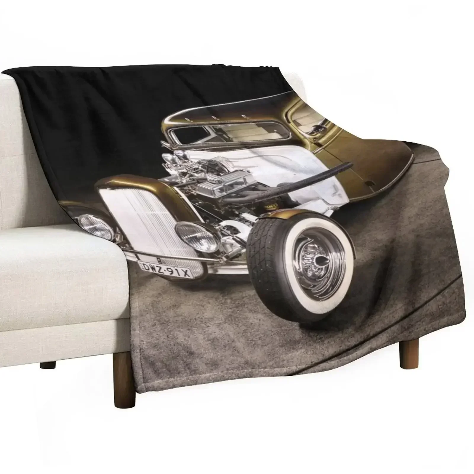 Webby's Speed Shop Truck Throw Blanket For Sofa Thin Hairy Single Multi-Purpose Blankets